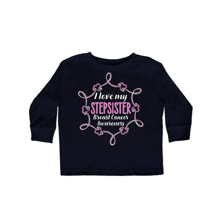 

Inktastic I Love My Stepsister- Breast Cancer Awareness Gift Toddler Boy or Toddler Girl Long Sleeve T-Shirt