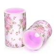 thumbnail image 2 of Chic Pink Roses Flickering Flameless Candles LED Tealight Battery Operated with Remote Set of 2 Holiday Decor Ornaments, 2 of 7