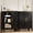 1pc-Black-32"H, variant on JHYKFG 32"Metal Pantry Storage Cabinet,Freestanding Sideboard with 2 Adjustable Shelves for Small Spaces, Living Room, Hallway, Dining Room,White