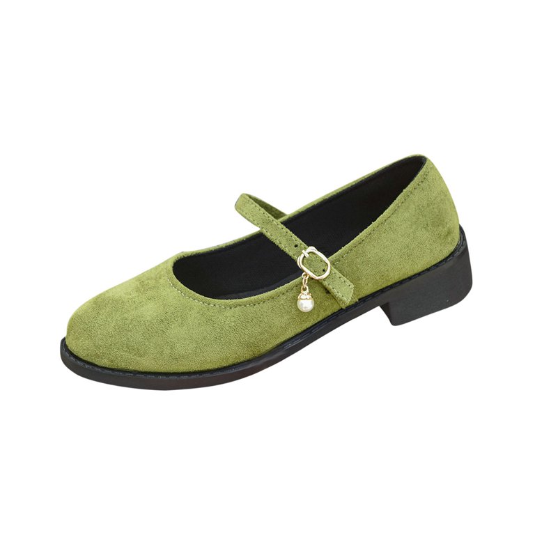 HOMEHOT Girls Dress Shoes Mary Jane Shoes For Girls Princess Ballerina Flats Back To School Shoes For Girls Party Wedding Black Big Kid 5