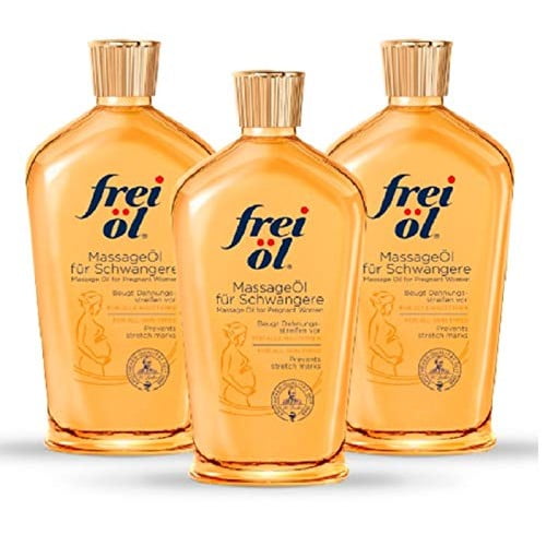 Frei Oel Massage Oil for Pregnant Women Prevents Stretch Marks 125 ml (3 Pack)