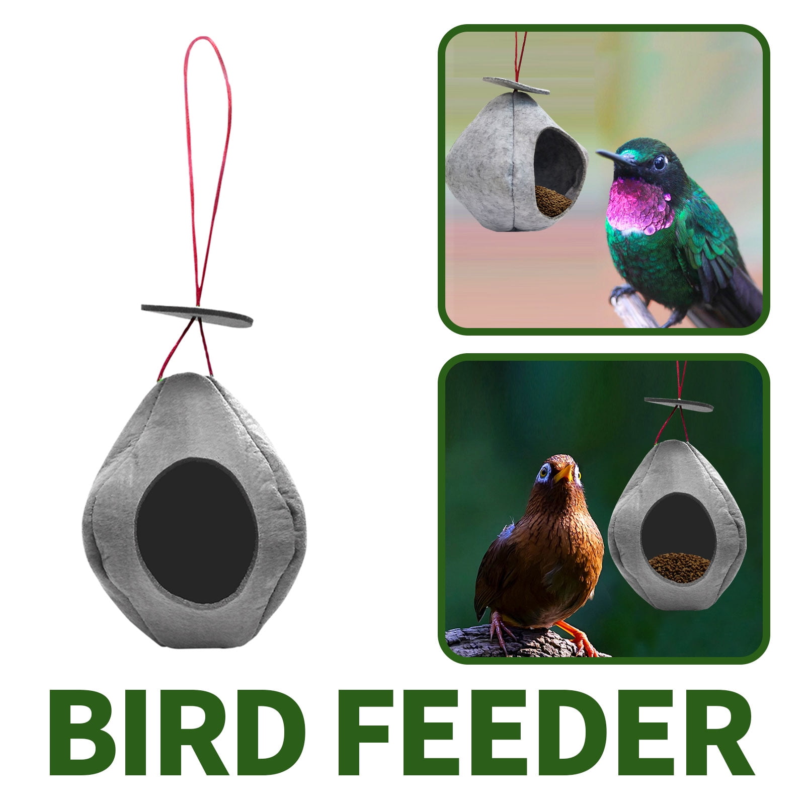2X Traditional Bird Feeding Feeder Feed Station Water BathSeed Tray Hanging Best 