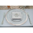 thumbnail image 3 of Ms Lovely Clear Glass Charger 13 Inch Dinner Plate with Metallic Rim - Set of 4 - Gold, 3 of 4