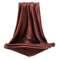 thumbnail image 2 of Bmisegm Large Square Satin Head Scarf Silk Hair Scarf Square Hair Bandanas Large Scarf Sleeping Head Wraps for Women Berets Coffee, 2 of 8