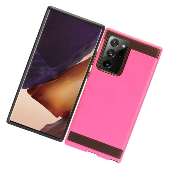 XPM Case For Samsung Galaxy Note 20 ULTRA /6.9" Phone Case Heavy Duty Brushed Texture Slim Hybrid Dual Layer 2 in 1 TPU Armor Anti-Slip Grip Protective Rugged PINK Phone Cover fit Galaxy NOTE 20 Ultra