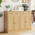 thumbnail image 5 of Buffet Storage Cabinet with Doors and Drawers, 49" W Coffee Bar Cabinet, Kitchen Buffet Sideboard for Living Room, Kitchen, Oak, 5 of 8