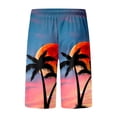 thumbnail image 5 of JAJAHO Mens Hawaiian Beach Shorts Summer Vacation Coconut Tree Printed Loose Fit Casual Drawstring Shorts Trendy Bottoms, 5 of 5