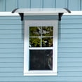 thumbnail image 4 of HT-100 x 80 Door & Window Rain Cover Eaves Canopy - Durable ABS & Polycarbonate with Aluminum Bracket, Weatherproof Shelter for Home,Canopy White & Black Bracket, 4 of 14