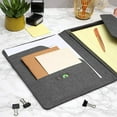 thumbnail image 3 of Professional Legal Notepad Portfolio, Grey Folio Notebook for Office, Business, Work, Pad Holder Folder Organizer for Documents (12.5x10), 3 of 10