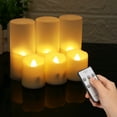 thumbnail image 4 of 6pcs Led Candles Rechargeable Flameless Candle Battery Flickering Candles with Frosted Cups Charging Base Gift Decoration for Party Holiday Christmas, 4 of 10