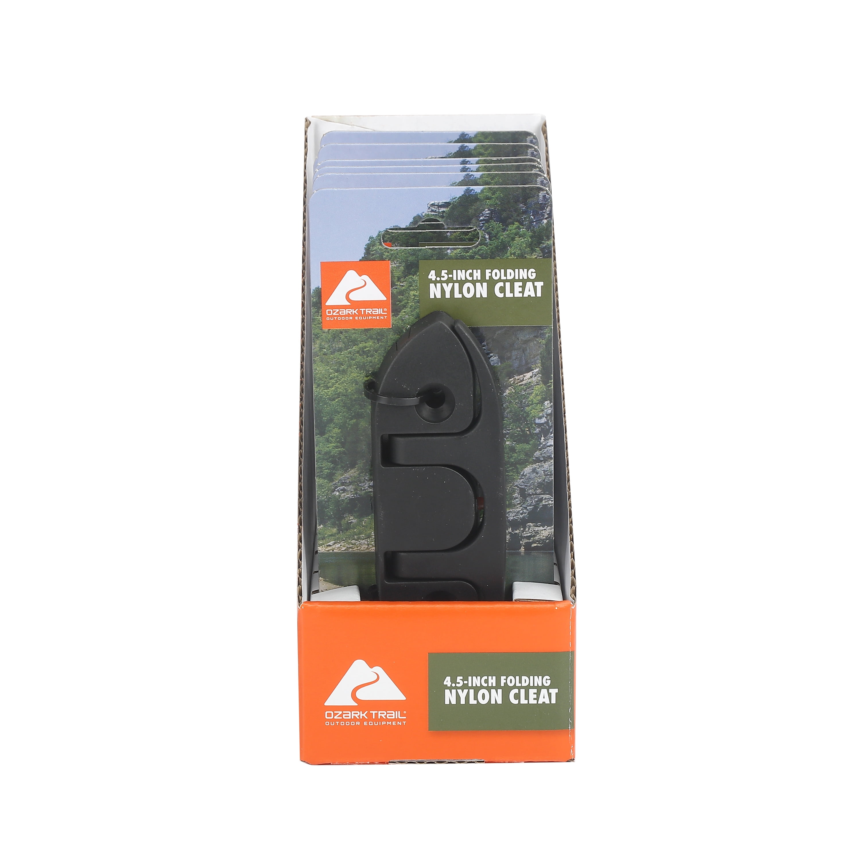 (3 pack) Ozark Trail 4.5-inch Nylon Flush-Folding Cleat, Model BT6368