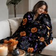 thumbnail image 6 of StlyGar Halloween Throw Blanket Ultra Soft Plush Fleece with Spooky Pumpkins Cozy Lightweight Flannel Throw for Sofa Bed Couch Halloween Decor, 6 of 6