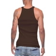 thumbnail image 2 of Galaxy by Harvic Men's Solid Colored Medium Weight Tank Top Brown, 2 of 2