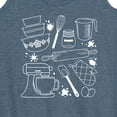 thumbnail image 3 of Instant Message - Baking Tools Line Art - Women's Racerback Tank Top, 3 of 6