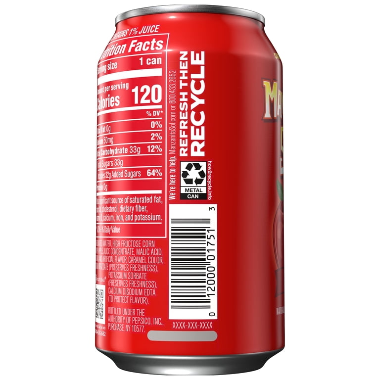 Manzanita Sol Apple Soda Pop, 12 fl oz, 4 Pack Cans - Walmart.com