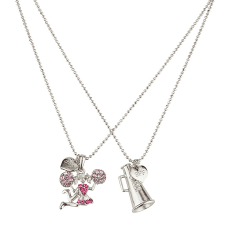 Lux Accessories Cheerleaders BFF Best Friends Forever Necklace Set