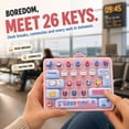 thumbnail image 4 of 26-Key Keyboard Fidget Toy, Cute Cartoon Clicky Keychain Stress Relief Clicker with LED Lights, Portable Decompression Gift for Adults Teens, 4 of 6