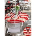 thumbnail image 5 of Outdoor Tablecloth with Umbrella Hole for Patio/Picnic/Party/Camping, Thin Red Lines Waterproof Table Cloth Round Cover Washable, Patriotic Bow Vintage Distressed Striped (Dia 60"), 5 of 9