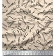 thumbnail image 1 of Soimoi White Poly Georgette Fabric Tools Hardware Decor Fabric Printed Yard 52 Inch Wide, 1 of 5