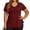 Wine, variant on Unir Women's Breathable Cotton-Feel Athletic T-Shirt, Loose Fit V-Neck Short Sleeve Workout Top, 1 Piece, S-XXL Plus Size Friendly