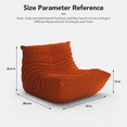 thumbnail image 4 of GGUG Memory Foam Lazy Sofa, Comfortable Back Support Floor Sofa, Comfy for Reading Game Meditating, Suede Red, 4 of 9