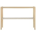 thumbnail image 2 of Safavieh Sigurd Scandinavian Wood and Leather Console Table, White/Natural, 2 of 4