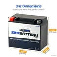 thumbnail image 2 of Zipp Battery Ytx12-bs (12-bs 12 Volt,10 Ah, 180 Cca) Atv Battery for Honda 250cc Trx250 Fourtrax 1985, 2 of 8