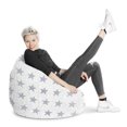 thumbnail image 3 of Gouchee Home Fluffy Stars White Faux Fur Bean Bag Chair – Soft Polyester with Polystyrene Bead Filling, Suitable for Adults and Teens, Lightweight & Cozy Seating for Bedroom, Living Room or Playroom, 3 of 8