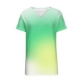 thumbnail image 4 of Raeneomay Oversized T Shirts for Women Tie Gradient Printing Tees Casual Short Sleeve Loose T Shirt Ladies Tops Blouses Shirts, 4 of 5