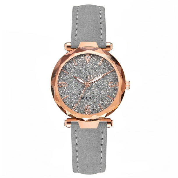 Reloj de cuarzo para mujer, relojes para mujer, relojes de moda para mujer, relojes de cuero, relojes casuales, relojes de pulsera con cristales.
