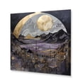 thumbnail image 2 of Designart "Golden Moonrise III" Landscape Modern Metal Wall Art, 2 of 5