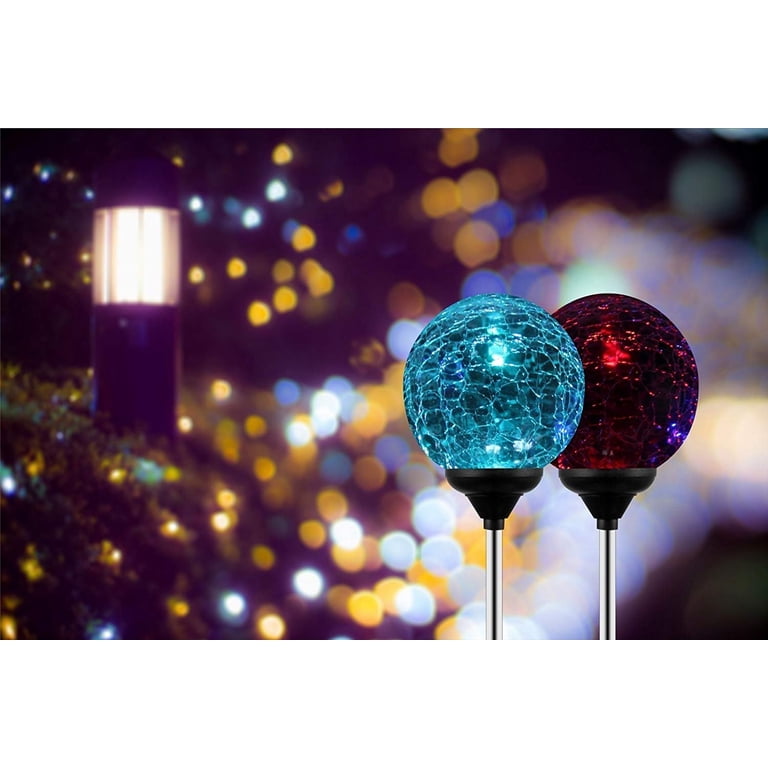 QISHI Solar Globe Garden Lights, Color-Changing, 4-Pack photo 3