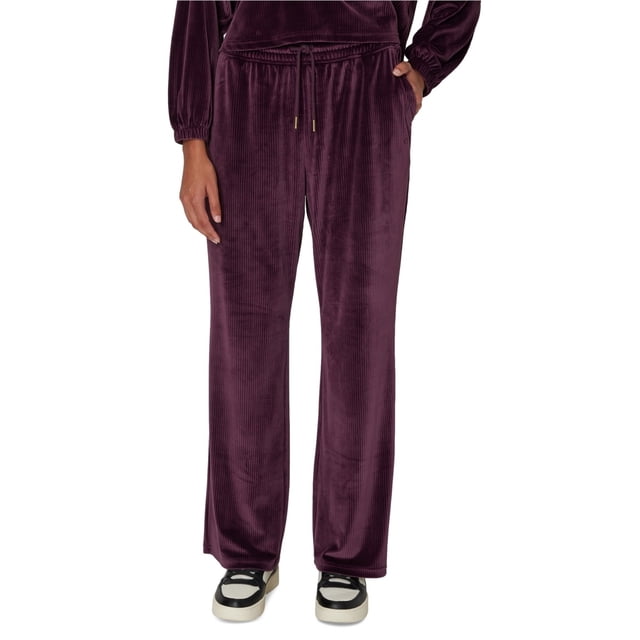 Champion Womens Ribbed Casual Lounge Pants, Purple, Medium