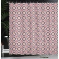 thumbnail image 3 of Ambesonne Geometric Shower Curtain, Floral Eastern Motifs, 69"Wx75"L, Pale Orange Mauve Coral, 3 of 4