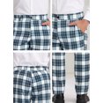 thumbnail image 6 of Unique Bargains Men's Plaid Slacks Regular Fit Flat Front Work Prom Checked Pants 32 Navy White, 6 of 6