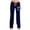 #471-Navy, variant on AUNVITO Women's Bow Print Elastic Waist Drawstring Pants Casual and Fashionable