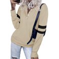 thumbnail image 2 of Womens Casual Sweatshirts Color Block Long Sleeve Sweaters Buttons Henley, 2 of 5