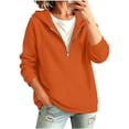 thumbnail image 6 of Sweatshirt for Women Relaxed Fit Half-Zip Hoodie Long Sleeve Pullover Sweatshirt for Casual Wear, 6 of 7