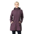 thumbnail image 3 of Off Road Ventures Women's Softshell Jacket, Fleece Lined Waterproof Rain Jacket Lightweight Windbreaker Long Warm Coat With Removable Hood, 3 of 8