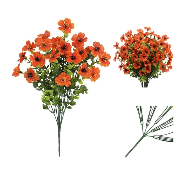 EARKITY Simulated Flower Water Grass Plastic Spring Grass Violet Finished Silk Printed Small Artificial Flower Decoration