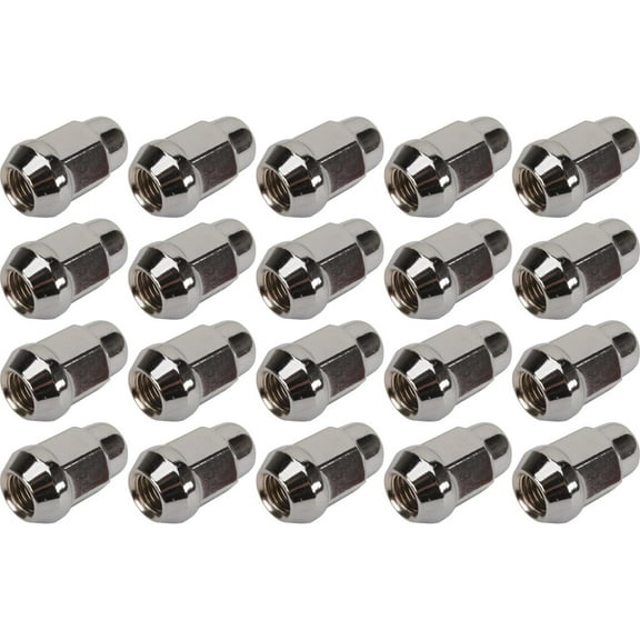 Gorilla Automotive Chrome Acorn Lug Nut Set, 12mm x 1.5, 20 Piece