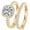 B-Yellow Moissanite Wedding Ring Set, variant on Halo Wedding Ring Set for Women Bridal Sets 925 Sterling Silver AAAAA Zirconia Size 7