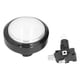 thumbnail image 1 of Botón convexo grande de 60 mm, botón de interruptor de 2 pies con luz LED para consola de juegos de máquina grúa, color blanco, 1 of 8