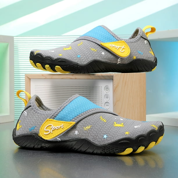 Zapatos Agua para niños Beach descalza sin deslizamiento para buceo Surf (34) Gris