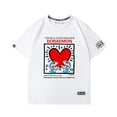thumbnail image 3 of Keith haring Co Marca Doraemon Máquina De Impresión De Gato Pareja Camiseta De Manga Corta De Moda Algodón Puro, 3 of 4