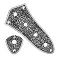 thumbnail image 1 of Guitar 4-Hole Plates Replacement, Bass Control Plate Right Size Black Pattern  For Instrument Switch, 1 of 8