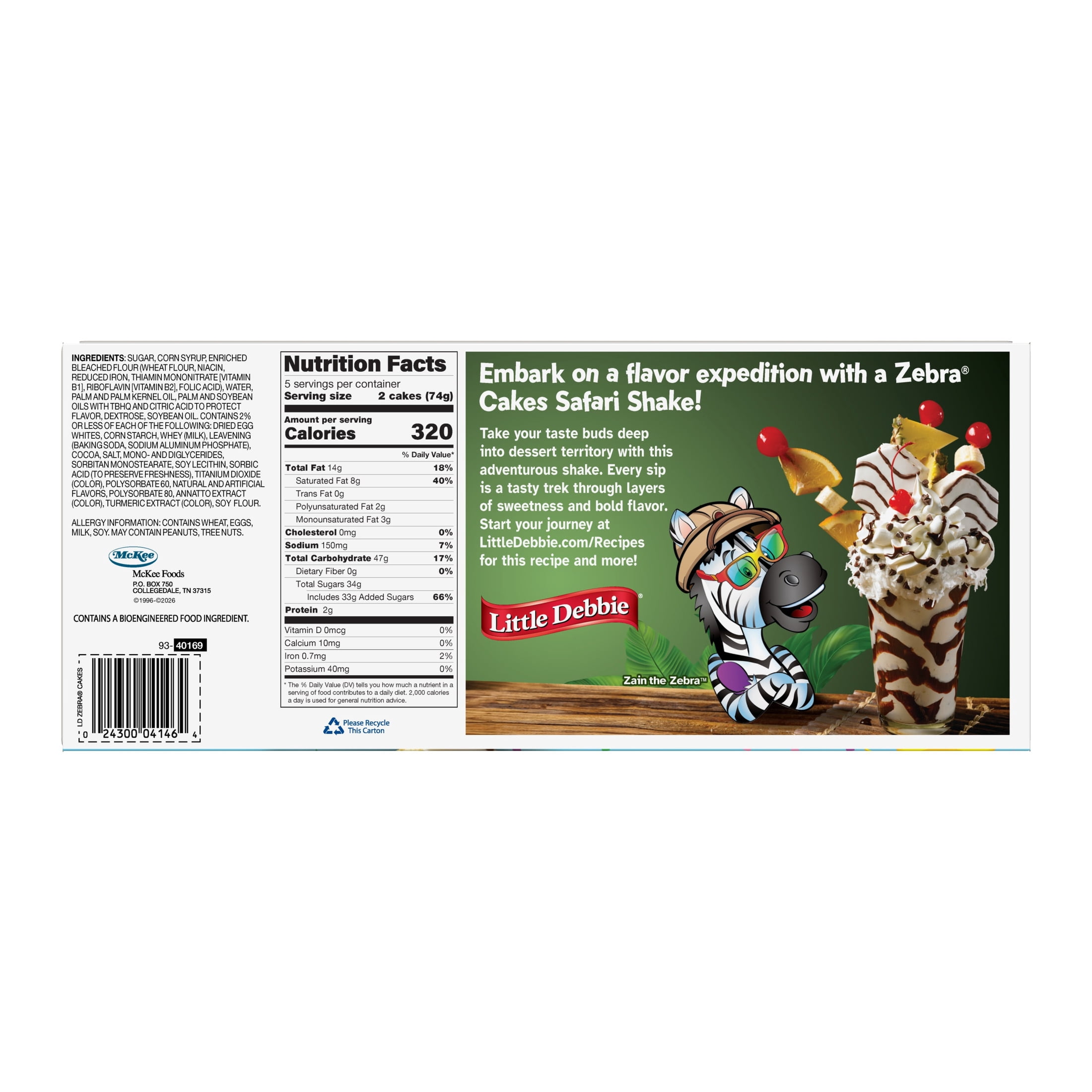 Snack Cakes, Little Debbie Family Pack ZEBRA® cakes