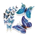 thumbnail image 2 of 12 Pcs 3D Butterfly Wall Decals Blue 4 Sizes Removable Self-Adhesive Stickers for Boys Bedroom Bathroom Decor, 2 of 6