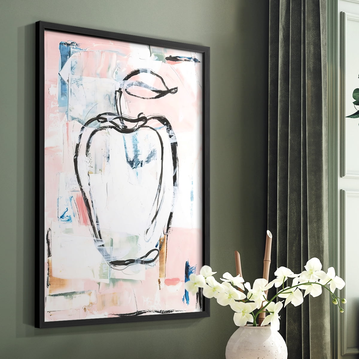 Candied Fruit I Framed Print in Black Solid Wood Framed Print No Nail Hanging