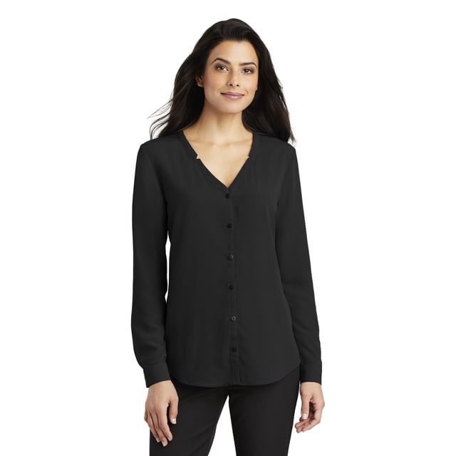 Port Authority Blouse à Manches Longues pour Femmes
